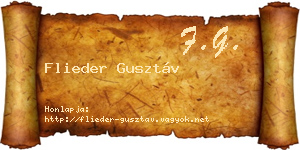 Flieder Gusztáv névjegykártya
