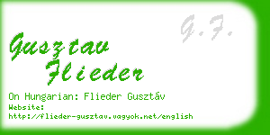 gusztav flieder business card
